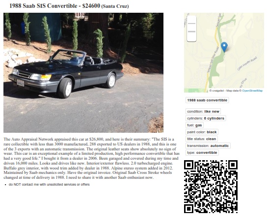 1988 Saab SIS Convertible