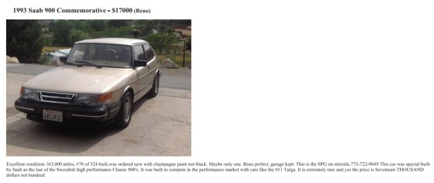 1993 Saab 900 Commemorative