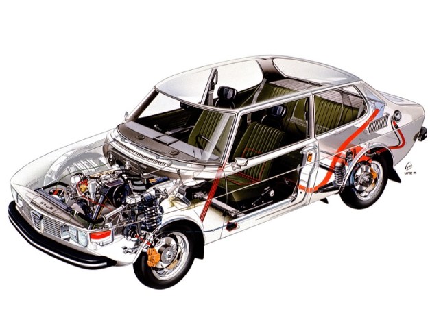 saab-99-cutaway R