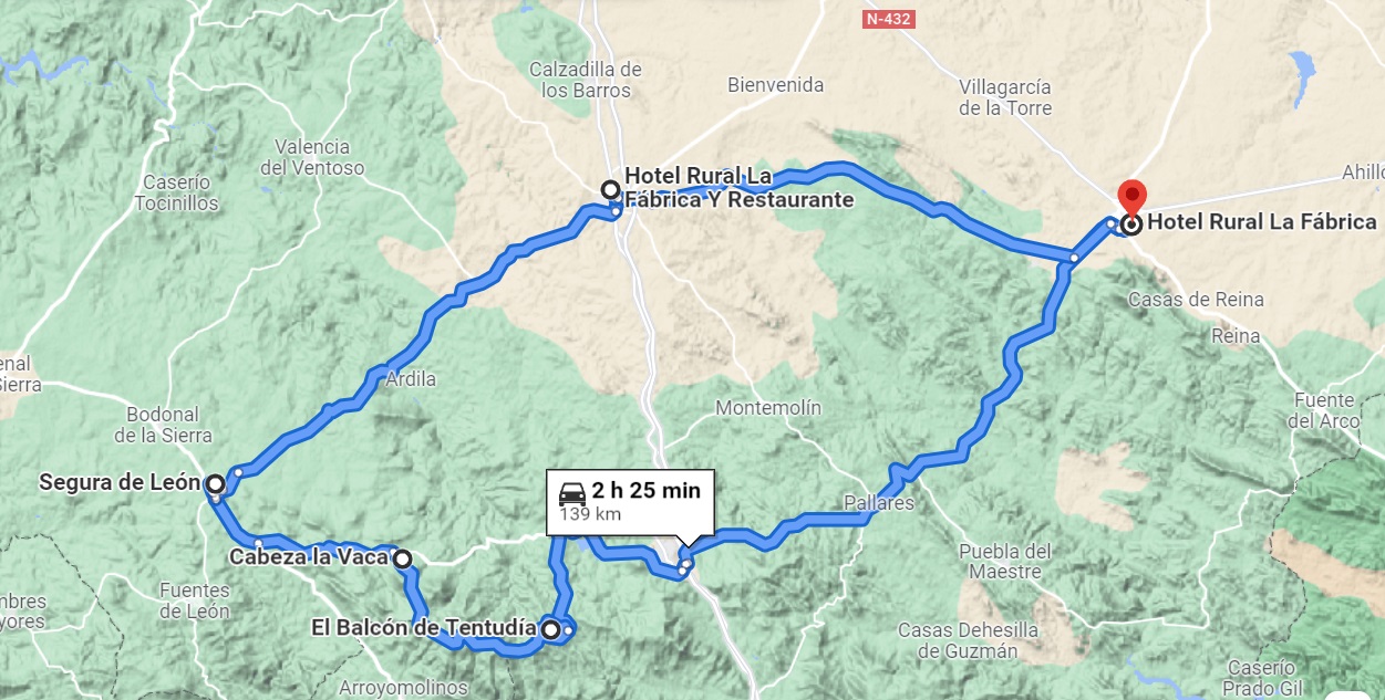 Llerena-Tentudía-Fuente de Cantos-Llerena B